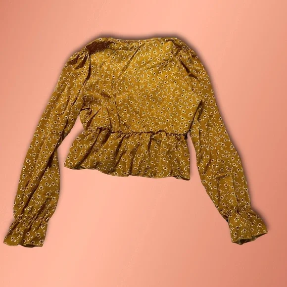 Yellow floral blouse - Picture 4 of 8